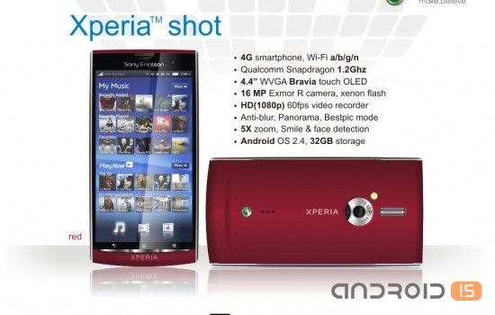 Sony Ericsson Xperia Shot -    Android 2.4