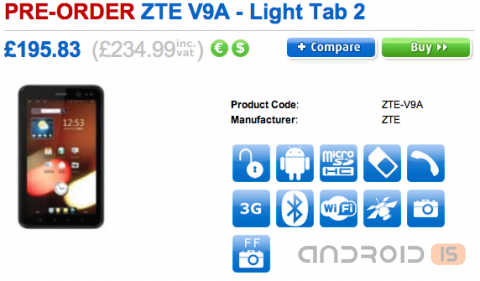 ZTE V9A-Light Tab 2      