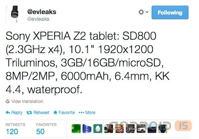 Sony Xperia Tablet Z2 -  