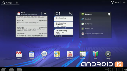 Google  Android 3.0 Honeycomb