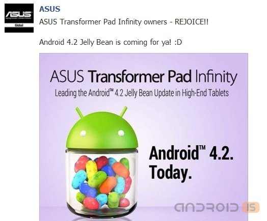 Transformer Pad Infinity  Android 4.2