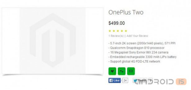 В сеть просочились цена и спецификации флагмана OnePlus Two