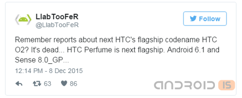 HTC Perfume - первый флагман 2016